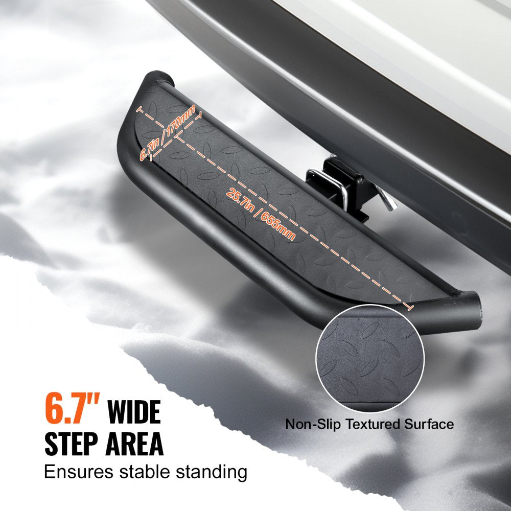 Hitch Step for 2" Receiver Universal Trailer Tow Rear Bumper Guard Steel