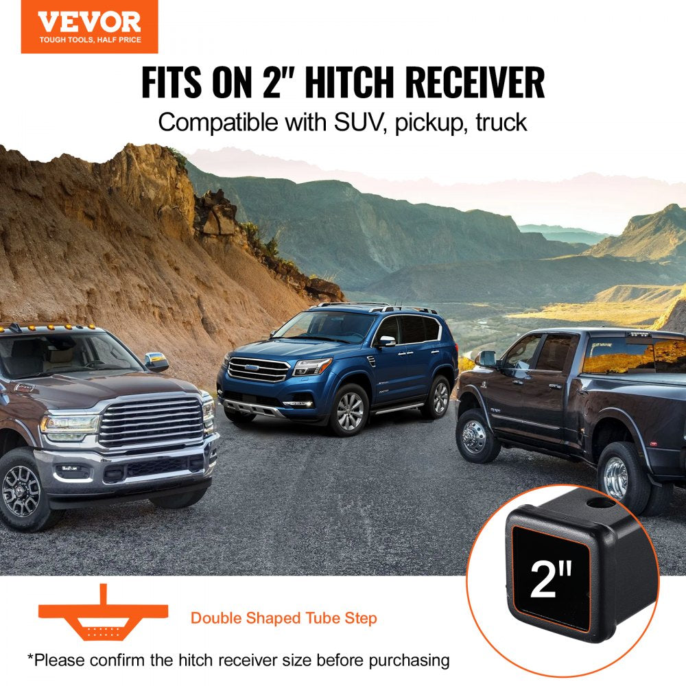Hitch Step for 2" Receiver Universal Trailer Tow Rear Bumper Guard Steel