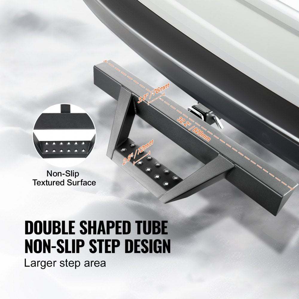 Hitch Step for 2" Receiver Universal Trailer Tow Rear Bumper Guard Steel