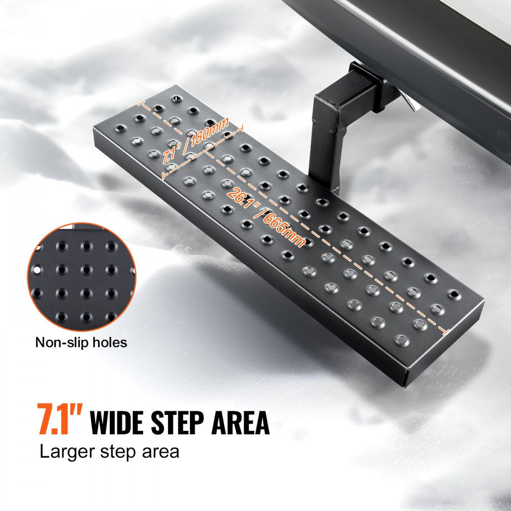 Hitch Step for 2" Receiver Universal Trailer Tow Rear Bumper Guard Steel