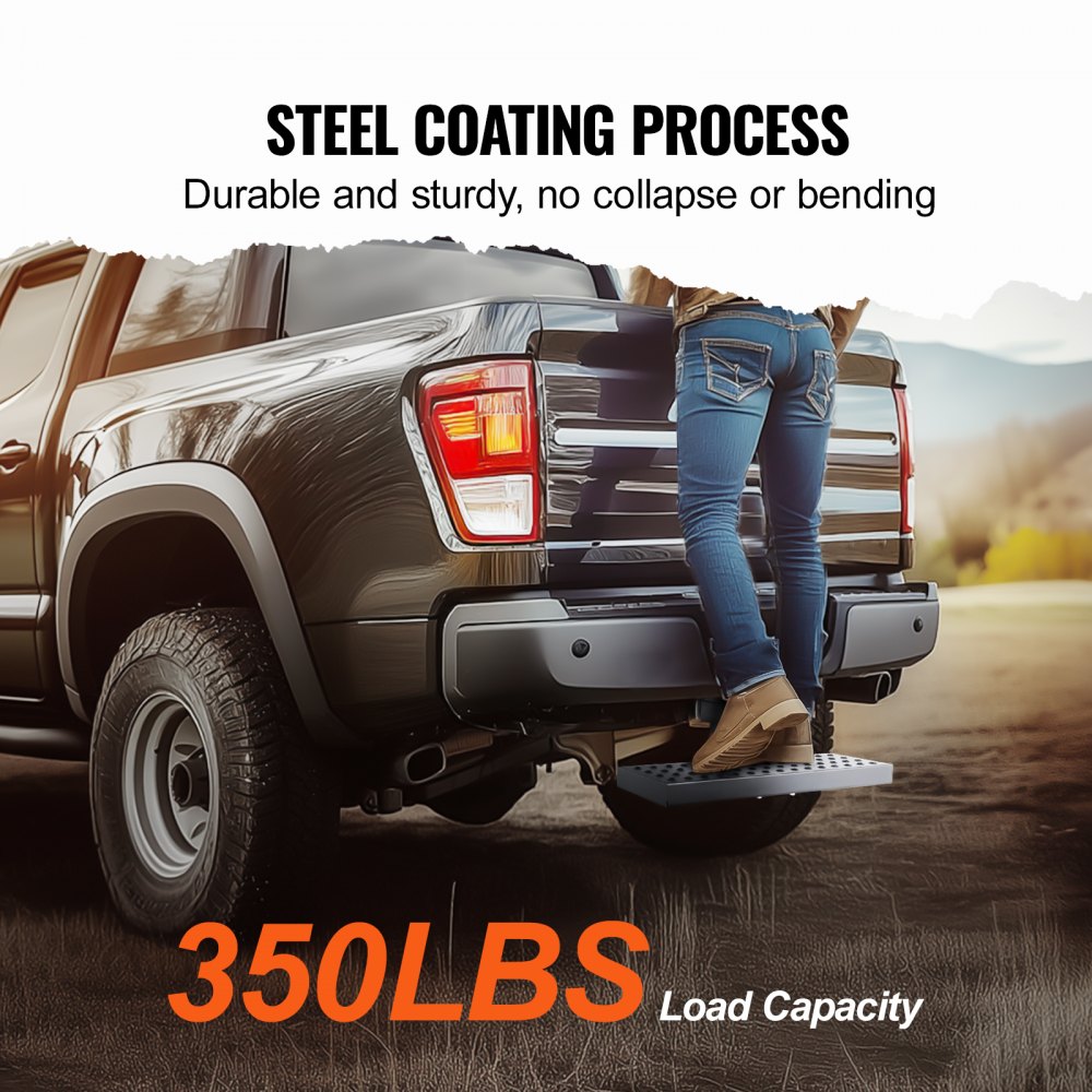 Hitch Step for 2" Receiver Universal Trailer Tow Rear Bumper Guard Steel