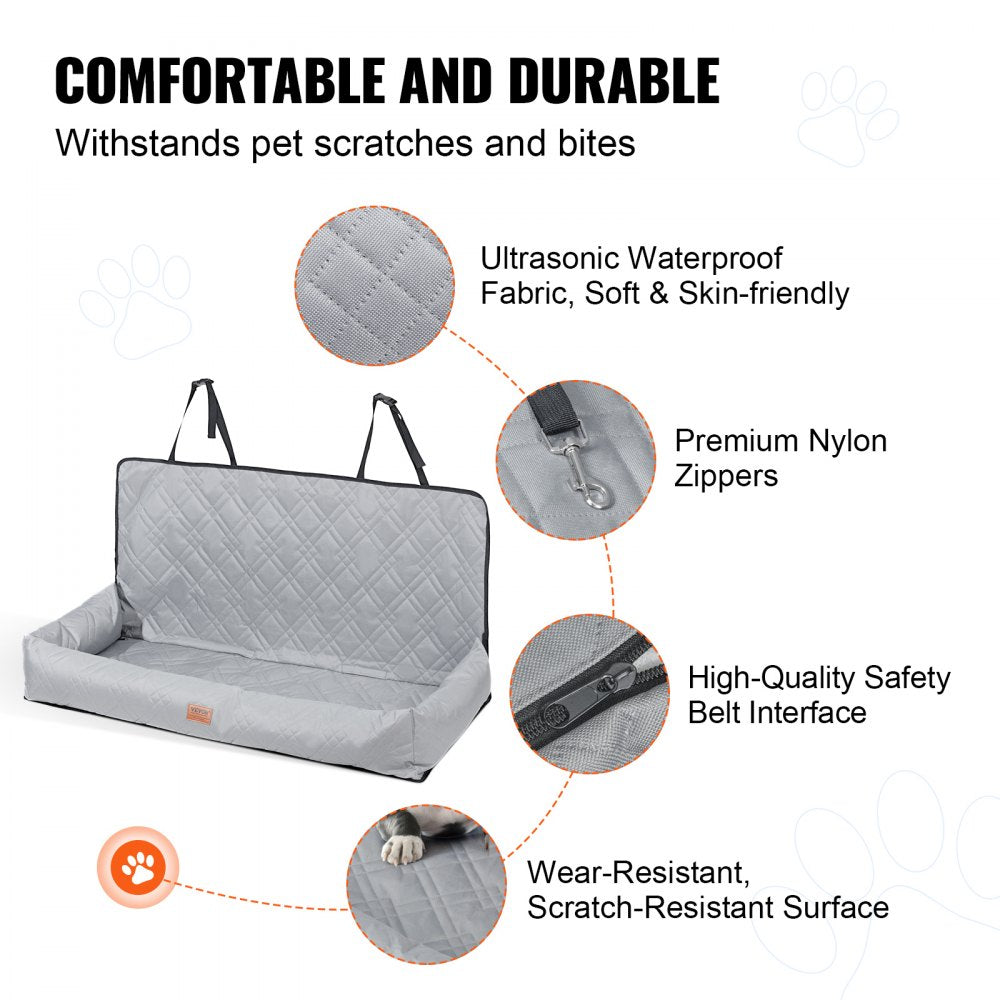Dog Booster Car Seat Pet Car Seat for Medium Large Dog up to 100 lbs Gray