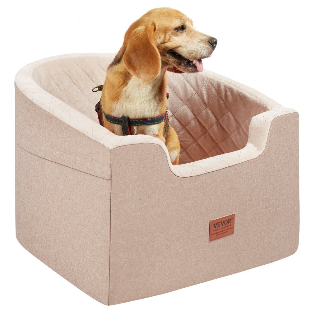 Dog Booster Car Seat Pet Car Seat for Small Medium Dog up to 55 lbs Brown