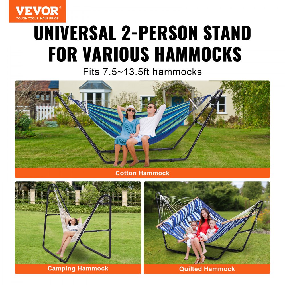 Steel Hammock Stand 550lbs Capacity Hammock Frame Fits 7.5-13.5ft Hammocks