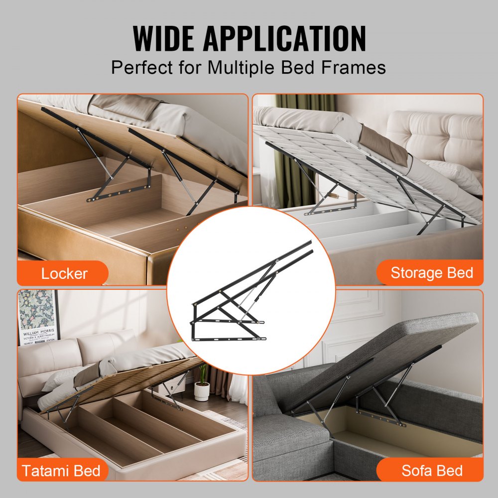 Bed Lift 59x71 in Compatible Bed Size 154 lbs Load DIY Wall Bed Hardware