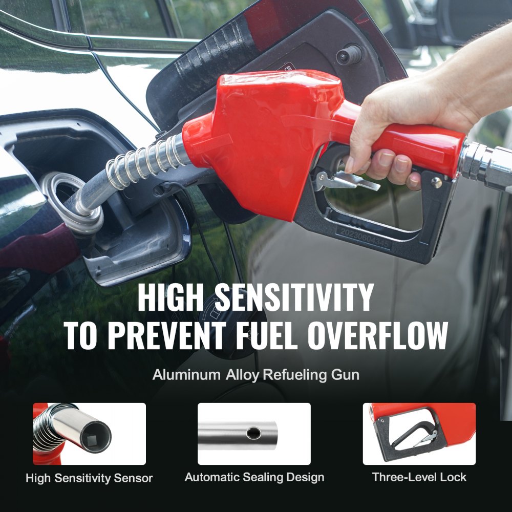 Retractable 1" x 50' fuel hose reel for diesel and kerosene, with automatic spring retraction.