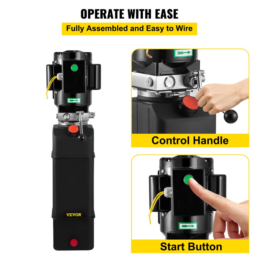 Bostome Hydraulic Power Unit with 3HP motor, 14L reservoir, and adjustable 2950 PSI pressure.