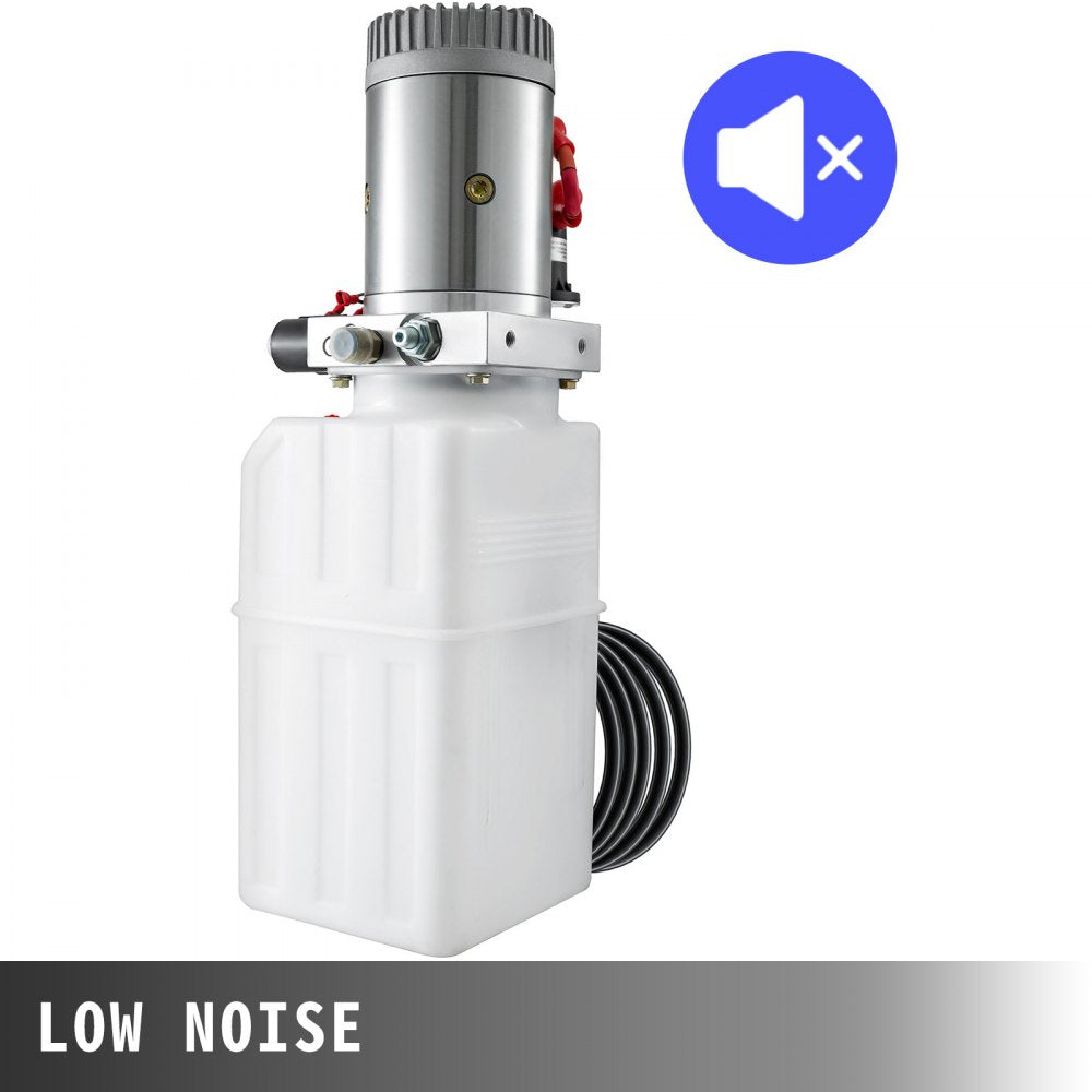 Bostome 6 Quart Double Acting Hydraulic Pump with translucent reservoir and hand-held pendant.