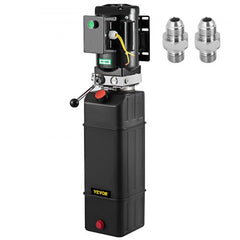 Bostome 4 gallon hydraulic pump with a plastic reservoir and 3 HP motor for car lifts.