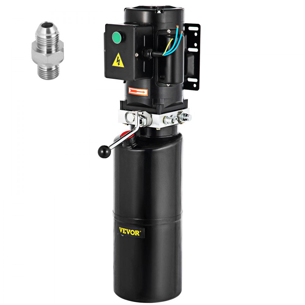 110V 2.64 Gallon Hydraulic Power Unit Automotive Hydraulic Pump Dump Trailer Vehicle Mounted Lifter Auto Shop Repair Car Lift Power Unit for Two and Four Post Lift Auto Hoist