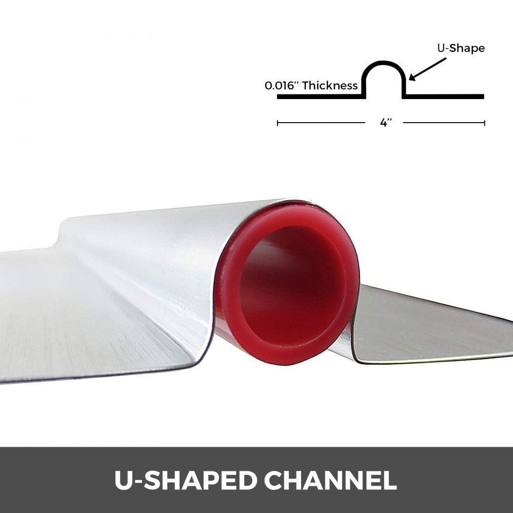 Bostome 4ft aluminum heat transfer plates with U-shaped channels for 1/2" tubing, 300 pcs.