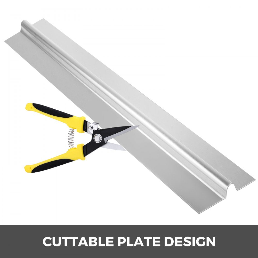 Four-foot aluminum heat transfer plates designed for 1/2" PEX tubing, 300 pieces total.