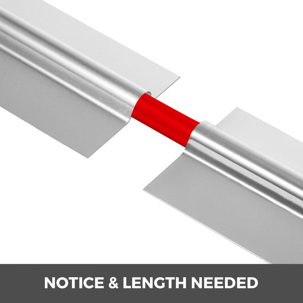 Four-foot aluminum heat transfer plates for 1/2" tubing, 300 pieces in total.