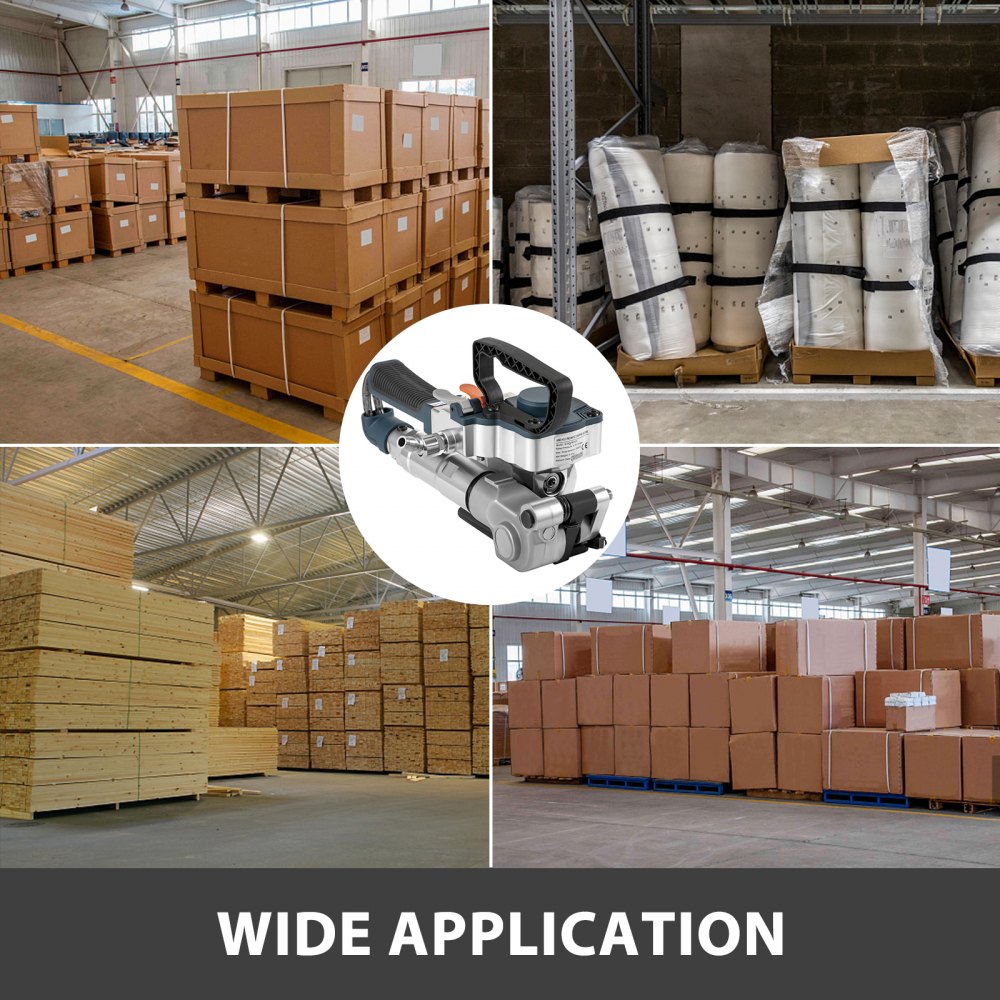 Pneumatic Strapping Tool B19 Hand Held Strapping Machine with 3500N Max Tension Pneumatic Strapping Machine for 1/2``-3/4`` PP/PET Belt