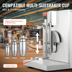 Milkshake Maker Machine, 120W Commercial Milk Tea Shaker Machine, Single Head Milk Shake Mixer Machine, 0-180s Adjustable Milkshake Blender, with 750 ml Stainless Steel Cup, for Milk Tea Store
