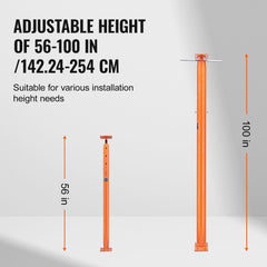 Adjustable Floor Jack Post House Floor Leveling Lift 56"-100" Height Range