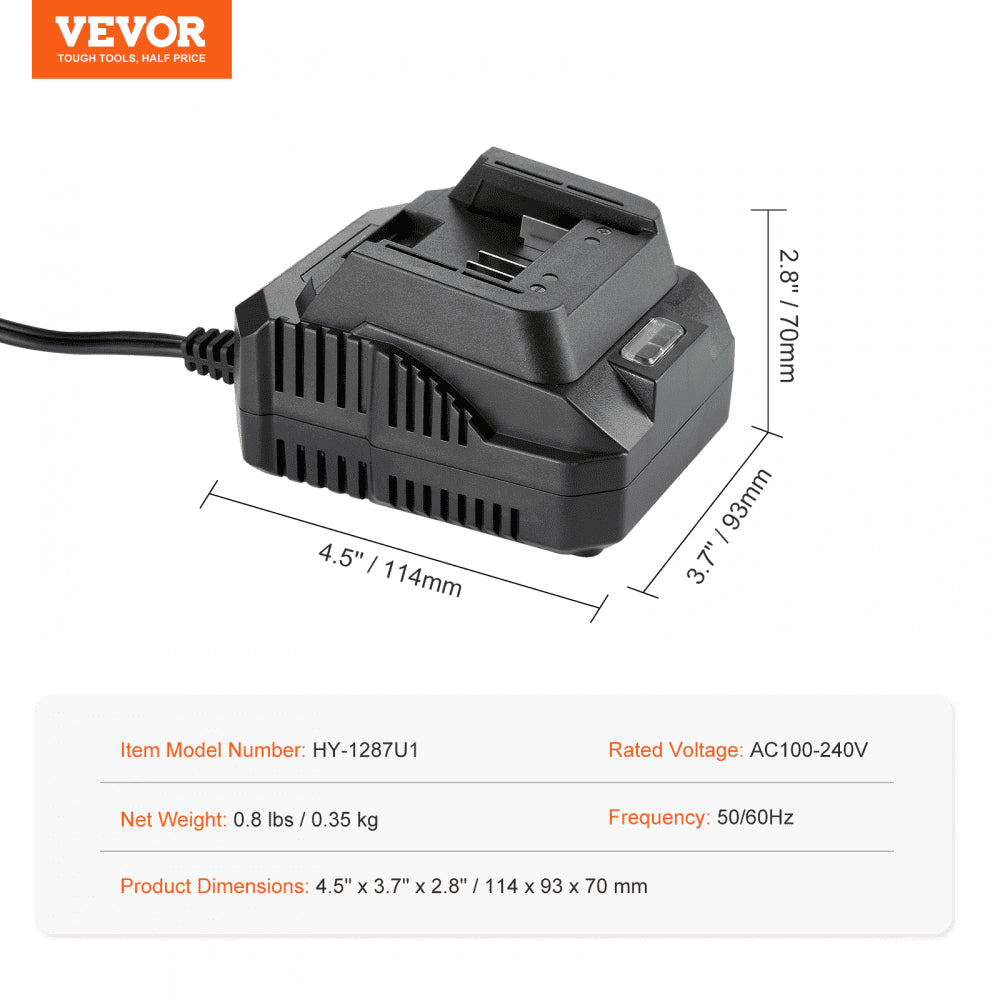 2.0Ah Battery Charger - Cordless Power Tools Battery Pack Charger for Fast Charging, Replacement Charger for VV-SP2020, VV-EX2040, VV-SP2050, VV-EX2060 Batteries