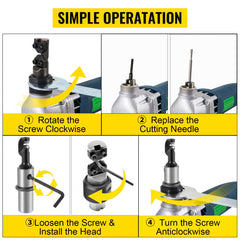 Sheet Metal Nibbler 380W, Electric Metal Nibbler 1800RPM High Speed Rotor 0.07in/1.8mm, Metal Nibbler Cutter w Replaced Blades Storage Case for Cutting Stainless Steel, Aluminium, Plastic