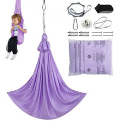 Sensory Swing for Kids, 3.1 Yards, Therapy Swing for Children with Special Needs, Cuddle Swing Indoor Outdoor Hammock for Child & Adult with Autism, ADHD, Aspergers, Sensory Integration, Purple