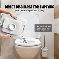 Bostome Portable Camping Toilet with 3.2-gallon flush tank and leak-proof design.