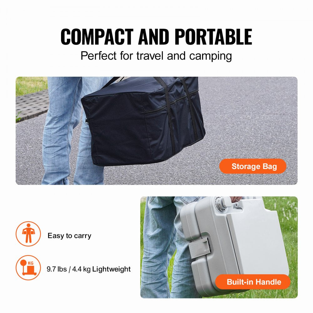 Bostome Portable Camping Toilet with a 3.2-gallon flush tank and leak-proof design.