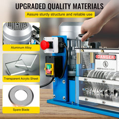 Cable Wire Stripping Machine 0.06 inch -1.5 inch,Portable Powered Wire Stripper Machine 11 Channels 10 Blades,Automatic Wire Stripping Tool 75ft/minute,for Recycling Copper Wire