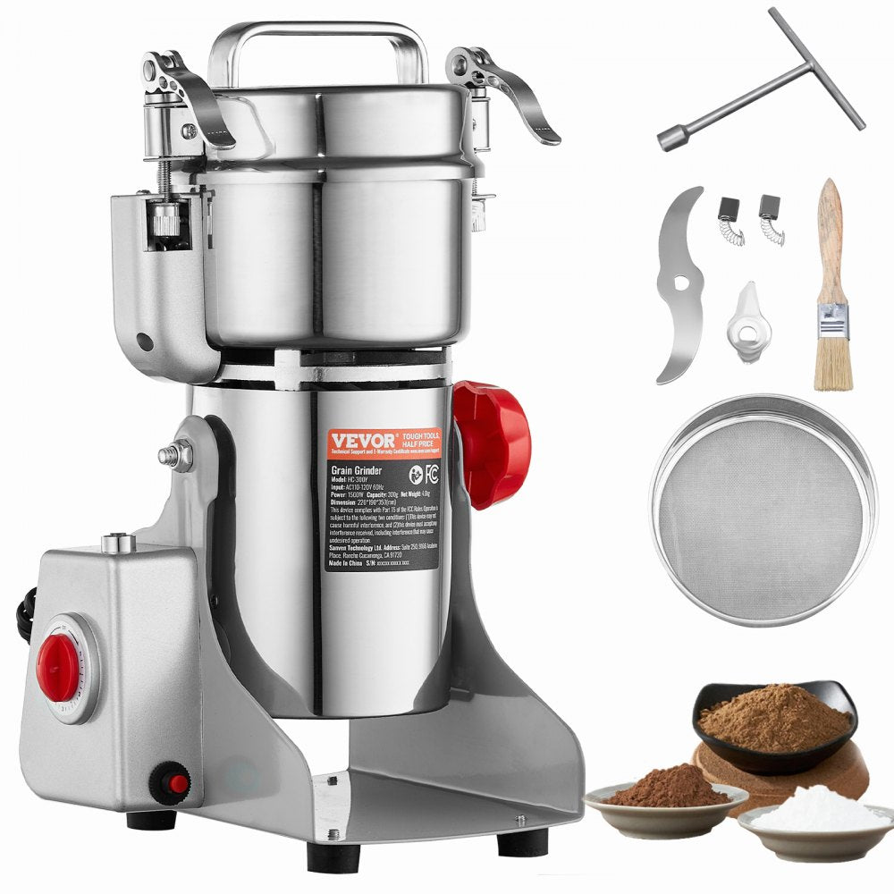300g Commercial Spice Grinder Electric Grain Mill Grinder High Speed