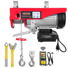 Wireless Electric Hoist, 440 lbs 110V Electric Steel Wire Winch with Wireless Remote Control, 40ft Single Cable Lifting Height & Pure Copper Motor, for Garage Warehouse Factory