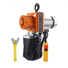 Electric Chain Hoist, 2200 lbs/1 ton Capacity, 10 ft Lifting Height, 10 ft/min Speed, 120V, Single Phase Overhead Crane with G100 Chain, 10 ft Wired Remote Control for Garage, Shop, Hotel, Home