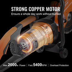 Bostome 7-inch electric concrete saw with a powerful motor and ergonomic handle for precise cutting.