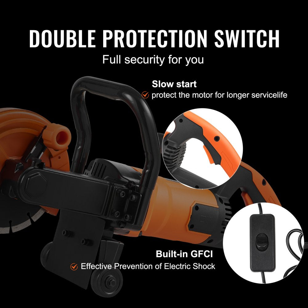 Bostome 7-inch electric concrete saw with a powerful motor and ergonomic handle for precise cutting.