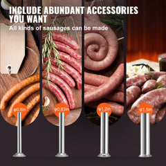 Electric Sausage Stuffer 10L Variable Speed Sausage Maker Stainless Steel