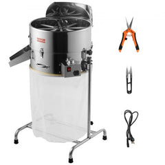 Electric Bud Trimmer, 19`` Electric Leaf Trimmer Machine with 60W Adjustable Speed, Tillable Trimmer with Stainless-Steel Blades, Bud Leaf Trimmer Mesh Bag & Hand Pruner Included for Leaves, Bud