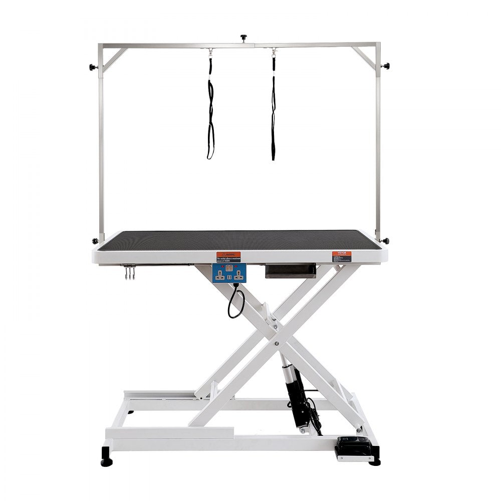 50" Electric Pet Grooming Table, Heavy Duty Dog Grooming Arm for Large Dogs, Height Adjustable Dog Grooming Station, Anti Slip Tabletop/Dog Grooming Station, Max Bearing 400LBS