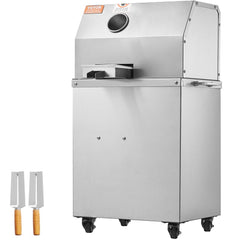 Electric Sugar Cane Juicer, 800W Sugarcane Juicer Machine with 661LBS/H High Output, 3 Stainless Steel Rollers, 2.4" Large Inlet, Sugarcane Juice Extractor Squeezer on Wheels for Home/Commercial