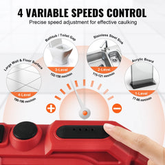 Bostome 20V cordless caulking gun with 20oz capacity and four adjustable speeds for precise control.