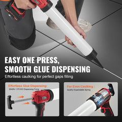 Bostome 20V cordless caulking gun with 4-speed control and 20oz capacity for sealants.