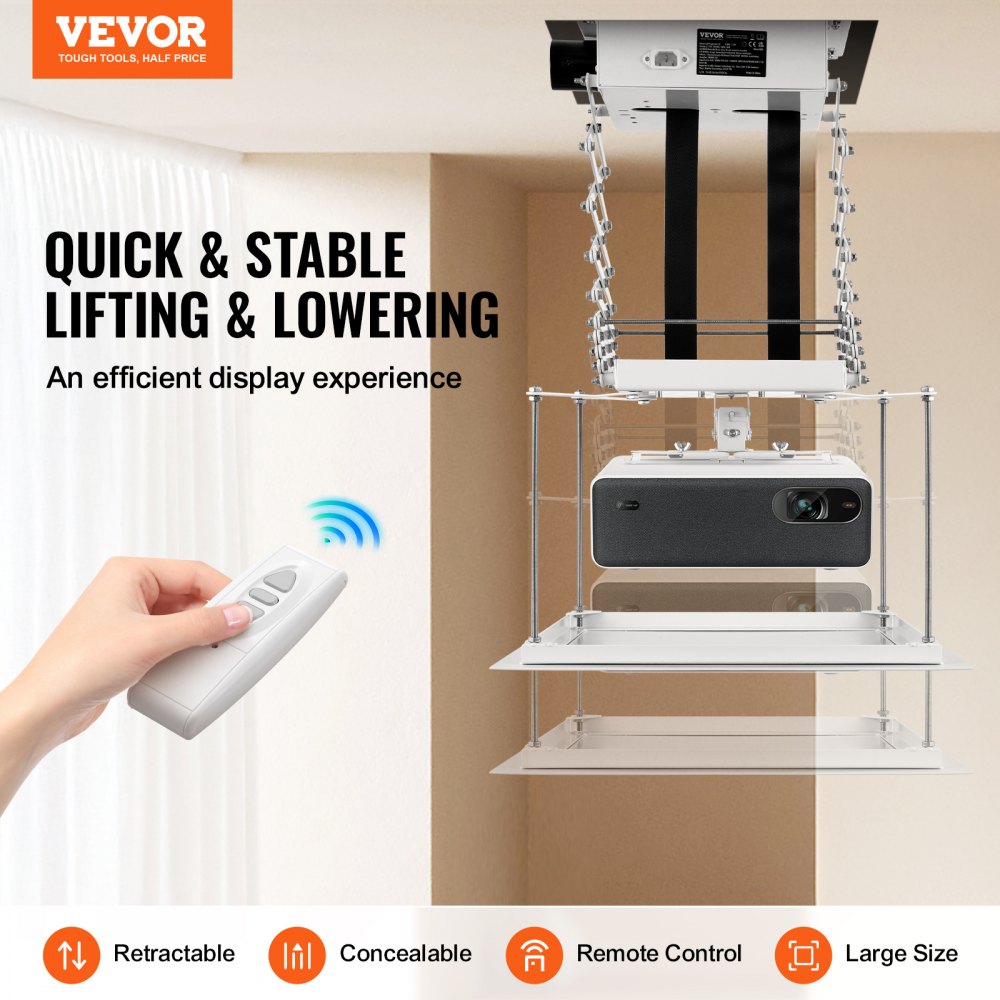 Motorized Projector Lift Electric Projector Lift Adjustable Height 59 in