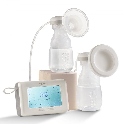 Breast Pump, Single/Double Adjustable Electric Breast Pumps, 4 Modes & 9/15 Levels, Reciprocating Piston Pumps, 4000mAH Anti-Backflow Breastfeeding Pump with 300mmHg High Suction, 18/22mm Flange