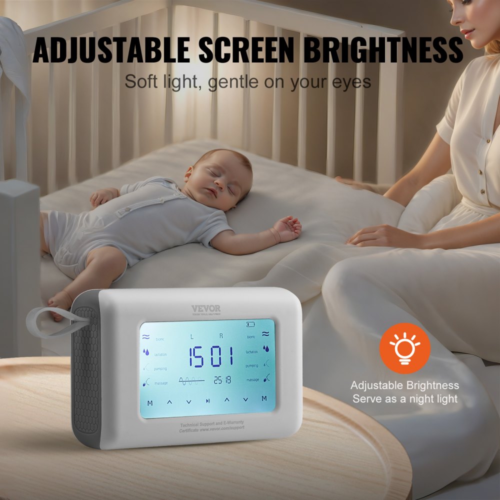 Breast Pump, Single/Double Adjustable Electric Breast Pumps, 4 Modes & 9/15 Levels, Reciprocating Piston Pumps, 4000mAH Anti-Backflow Breastfeeding Pump with 300mmHg High Suction, 18/22mm Flange