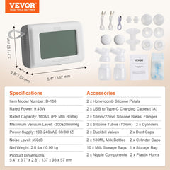 Breast Pump, Single/Double Adjustable Electric Breast Pumps, 4 Modes & 9/15 Levels, Reciprocating Piston Pumps, 4000mAH Anti-Backflow Breastfeeding Pump with 300mmHg High Suction, 18/22mm Flange