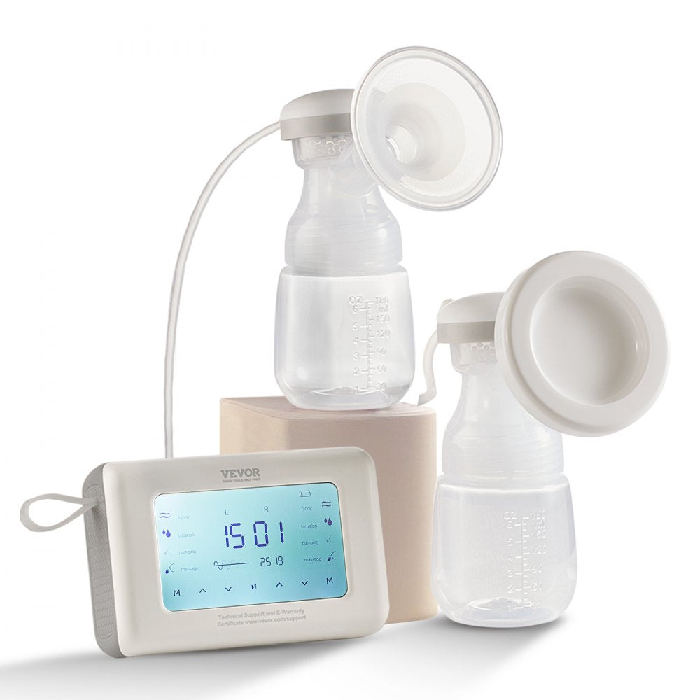Breast Pump, Single/Double Adjustable Electric Breast Pumps, 4 Modes & 9/15 Levels, Reciprocating Piston Pumps, 4000mAH Anti-Backflow Breastfeeding Pump with 300mmHg High Suction, 18/22mm Flange