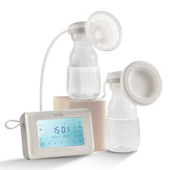 Breast Pump, Single/Double Adjustable Electric Breast Pumps, 4 Modes & 9/15 Levels, Reciprocating Piston Pumps, 4000mAH Anti-Backflow Breastfeeding Pump with 300mmHg High Suction, 18/22mm Flange