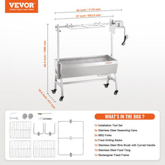 Roaster Spit Rotisserie BBQ Grill Pig Lamb Chicken Roaster 42W 135 lbs