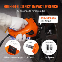 Electric Car Jack, 5 Ton/11023 LBS Hydraulic Jack with Electric Impact Wrench, Portable Car Lift with Built-in Inflatable Pump, and LED Light for SUV MPV Sedan Truck Change Tires Garage Repair