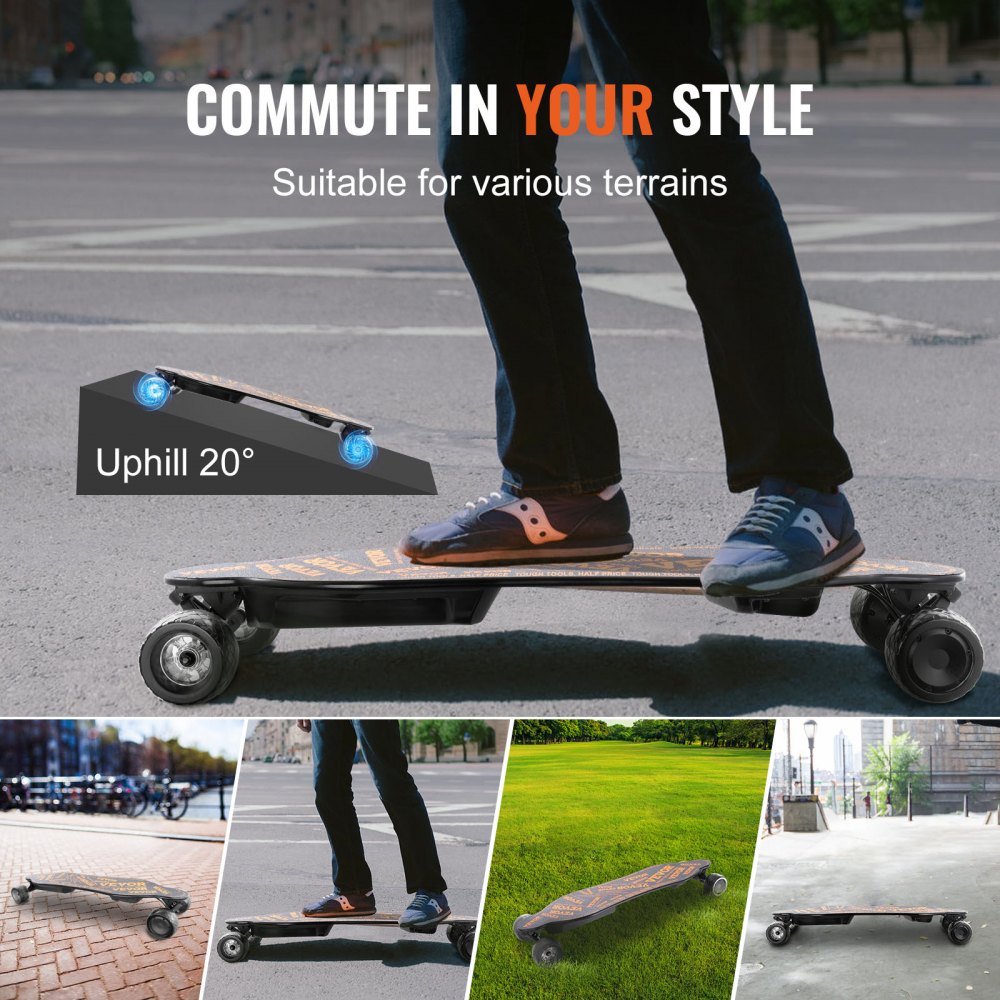 Electric Longboard Skateboard with Control 21.7 Mile Range for Adults Kids