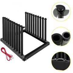Windshield Rack 9-Lite, Windshield Truck Rack Steel, Windshield Glass Rack 24-Inch Height, Windshield Rack for Truck w/PVC Pad & Foam Padding, Glass Rack for Truck, for Glass Transportation