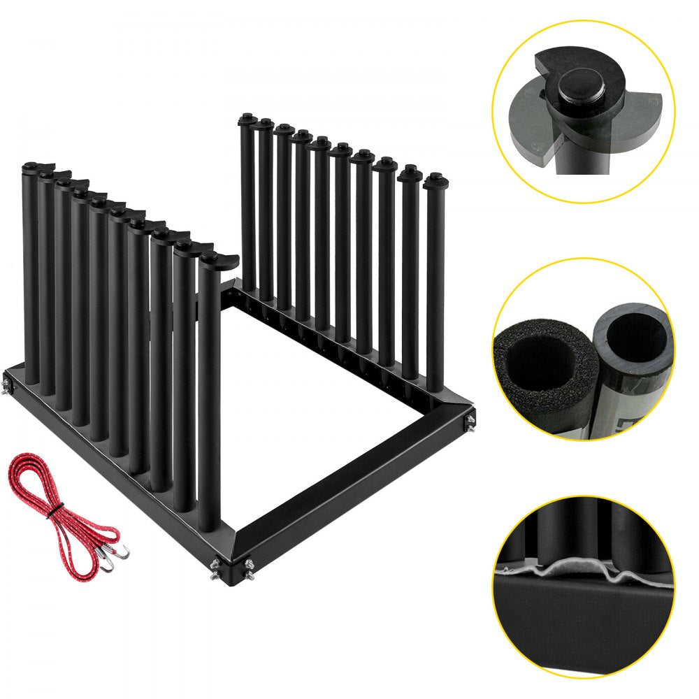 Windshield Rack 9-Lite, Windshield Truck Rack Steel, Windshield Glass Rack 24-Inch Height, Windshield Rack for Truck w/PVC Pad & Foam Padding, Glass Rack for Truck, for Glass Transportation