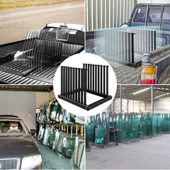 Windshield Rack 9-Lite, Windshield Truck Rack Steel, Windshield Glass Rack 24-Inch Height, Windshield Rack for Truck w/PVC Pad & Foam Padding, Glass Rack for Truck, for Glass Transportation
