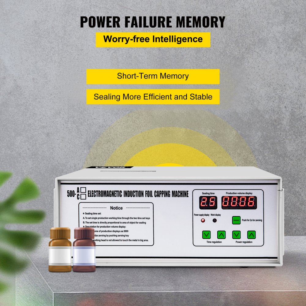 Induction Sealer, 20mm-100mm 110V Induction Bottle Sealing Machine, Induction Sealing Machine, White Bottle Cap Sealing Machine for Bottles